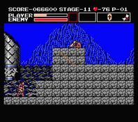 une photo d'Ã©cran de Vampire Killer sur MSX